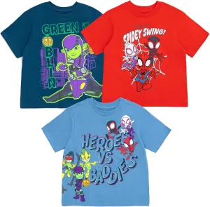 Marvel Avengers Spider-Man Iron Man Thor 3 Pack T-Shirts Toddler to Big Kid
