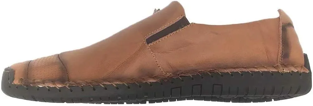 Men Casual Leather Shoes Breathable Loafer Lightweight Driving Shoes Spring Comfortable Moccasins Outdoor Dress Shoes Autumn Boat Shoes Big Size