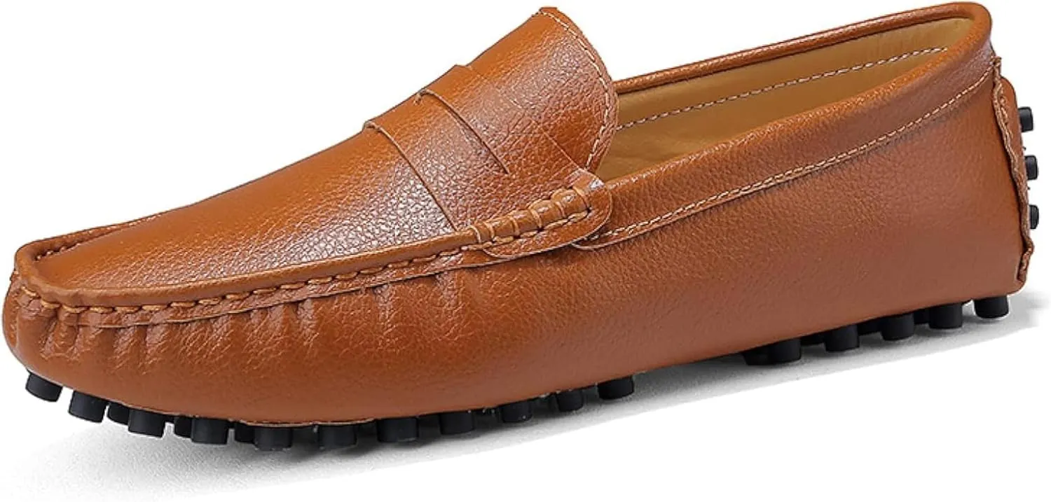 Men's Artificial Leather Penny Loafers, Casual Slippers, Driving Daily Casual Flat Shoes, Loafers