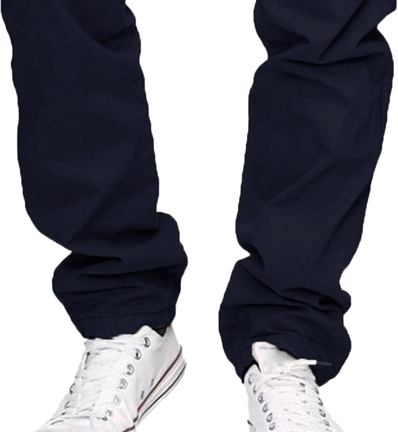 Mens Cargo Multi Pockets Cotton Jogger Casual Work Relaxed Fit Chino Pants Outdoor Hiking Work Sweatpants