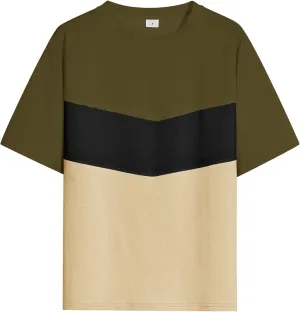 Men's Color Block T-Shirts Casual Short Sleeves Summer Basic Crew Neck Tee Tops
