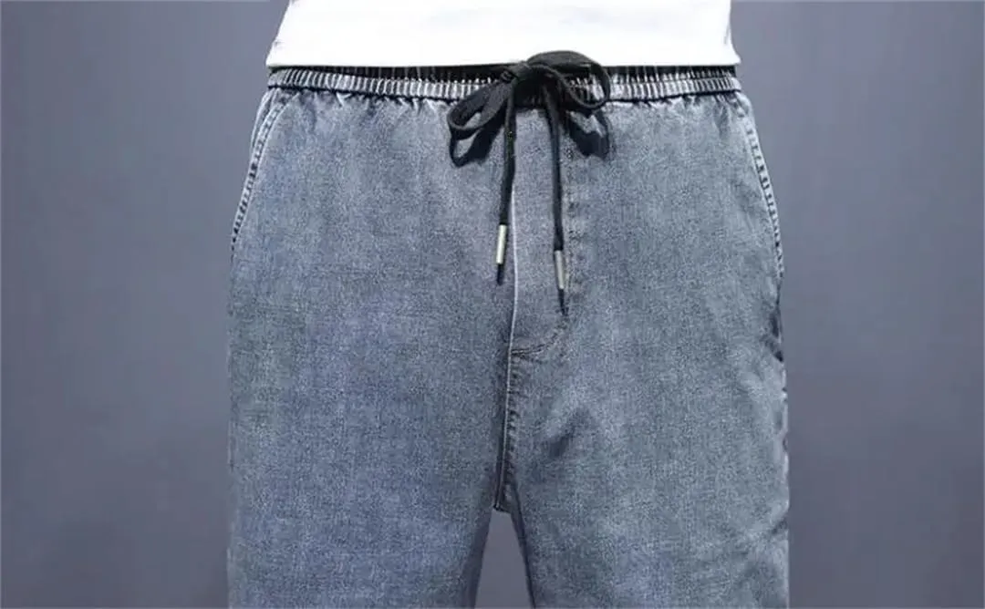 Men's Denim Shorts Summer Straight Buttons Jeans Pants Cowboy Retro Streetwear Shorts
