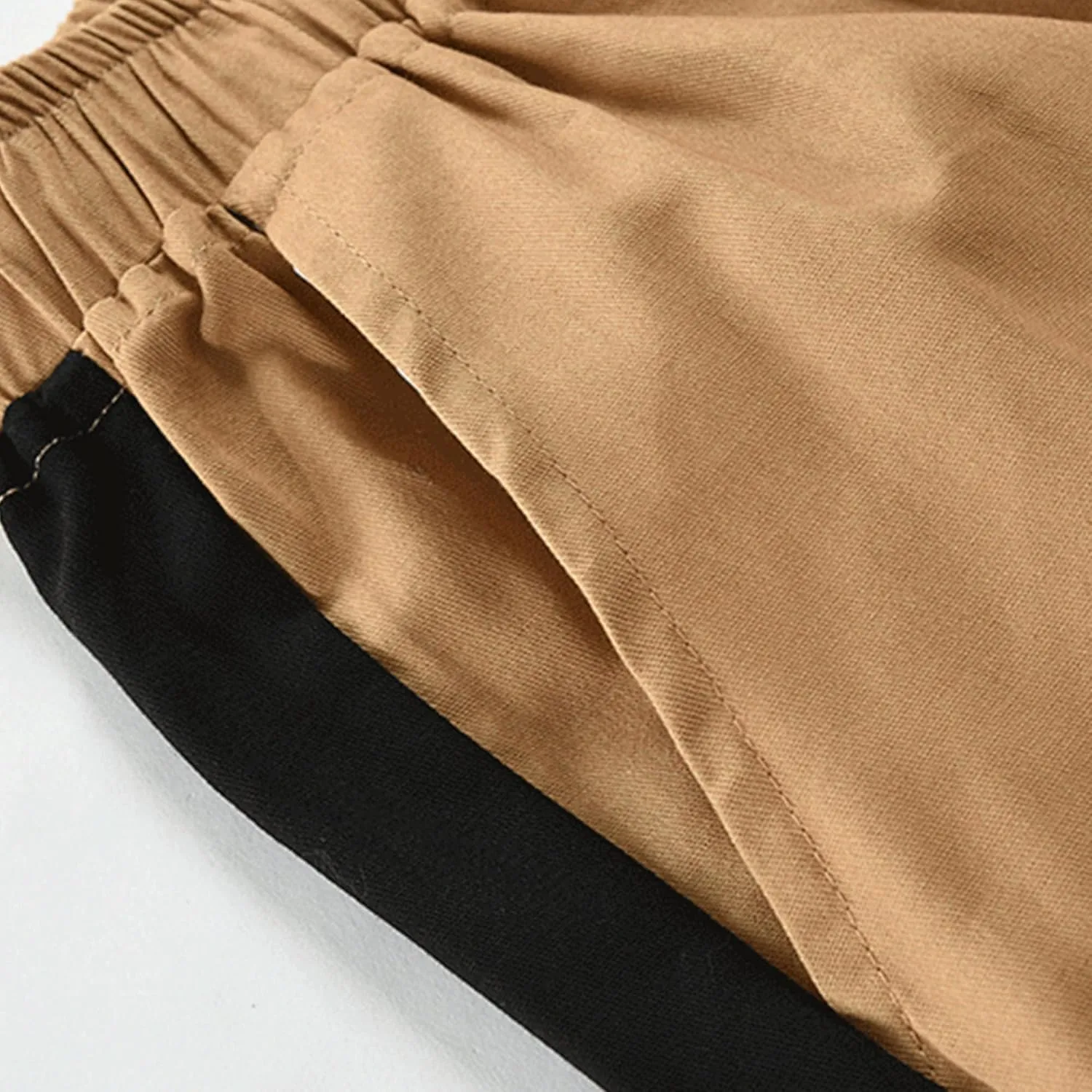 Mens Elastic Waist Cargo Shorts Casual Work Athletic Shorts Pants Drawstring Summer Relaxed Fit Outdoor Short