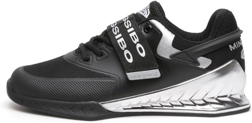 Mens Women Weightlifting Sneakers, Breathable Powerlifting Bodybuilding Shoes Non-Slip Lifting Trainers for Gym Fitness