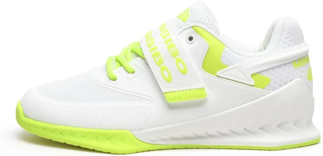 Mens Women Weightlifting Sneakers, Breathable Powerlifting Bodybuilding Shoes Non-Slip Lifting Trainers for Gym Fitness