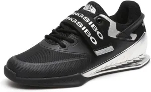 Mens Women Weightlifting Sneakers, Breathable Powerlifting Bodybuilding Shoes Non-Slip Lifting Trainers for Gym Fitness