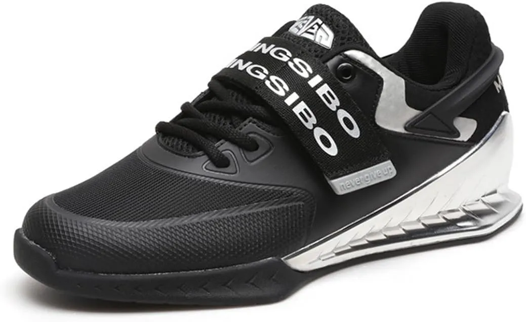 Mens Women Weightlifting Sneakers, Breathable Powerlifting Bodybuilding Shoes Non-Slip Lifting Trainers for Gym Fitness