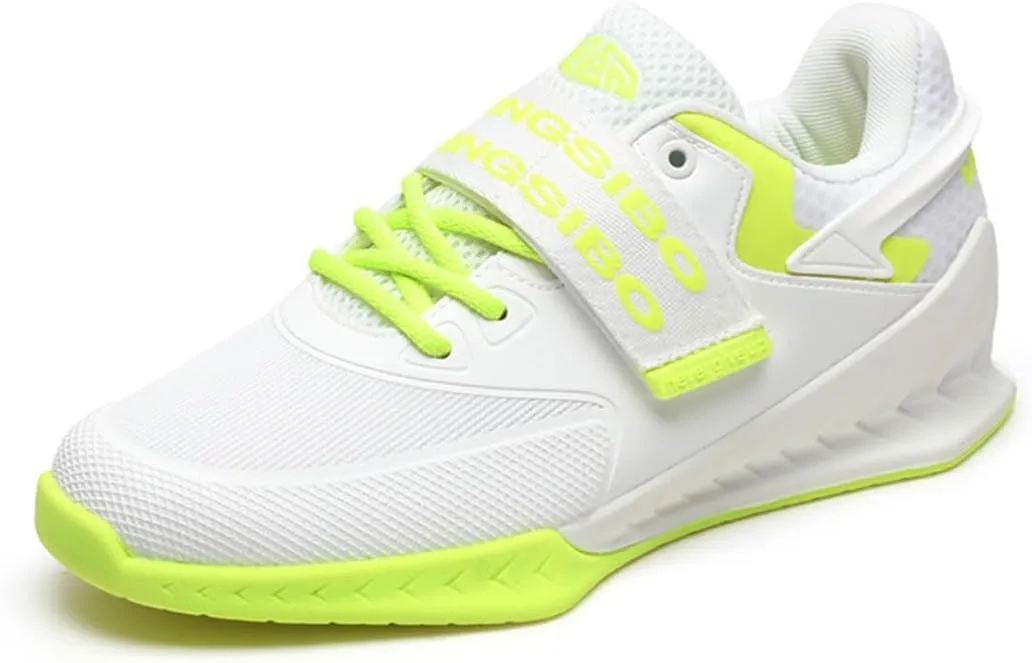 Mens Women Weightlifting Sneakers, Breathable Powerlifting Bodybuilding Shoes Non-Slip Lifting Trainers for Gym Fitness