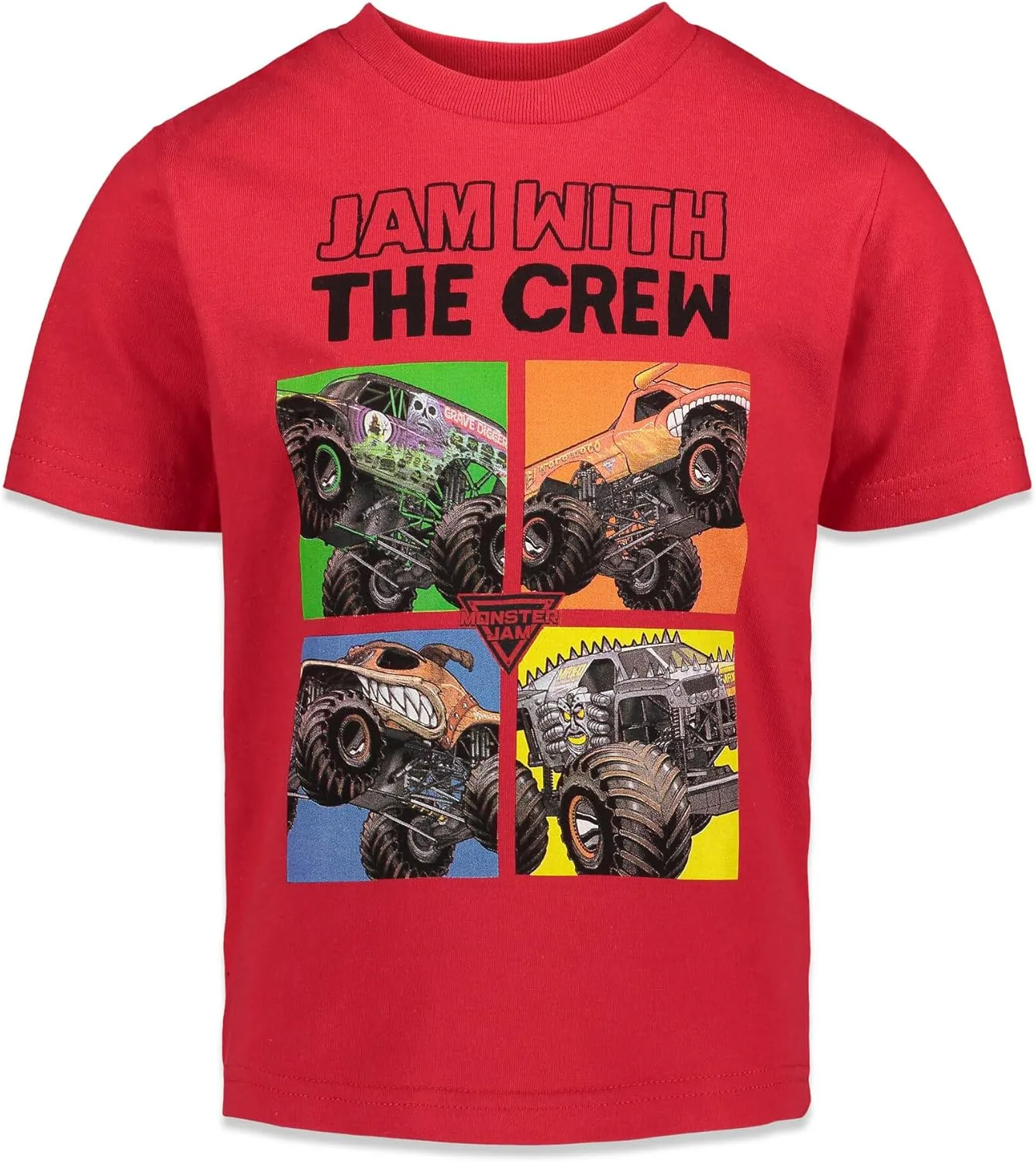Monster Jam 3 Pack T-Shirts Toddler to Big Kid Grave Digger El Toro Loco Monster Mutt