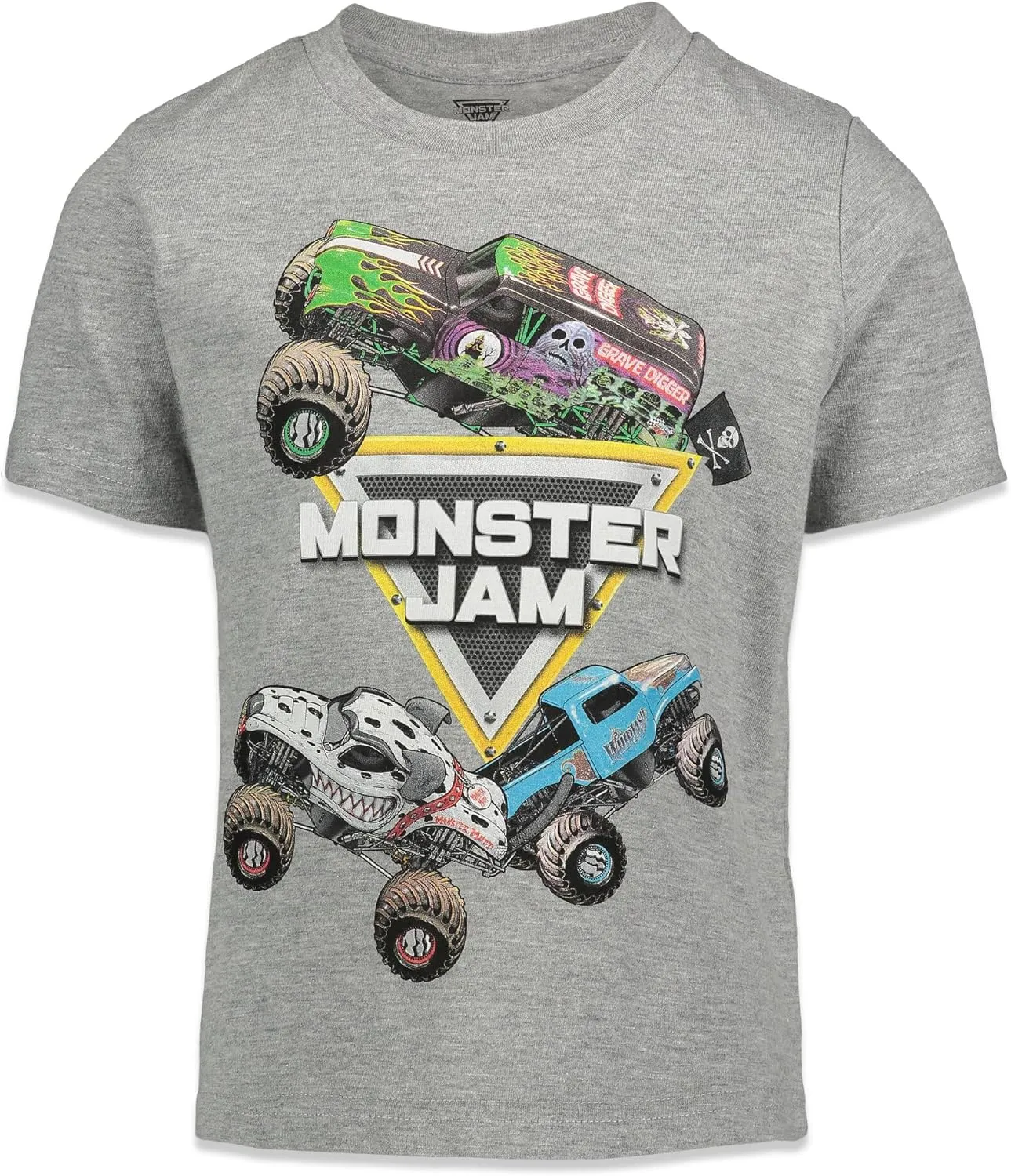Monster Jam 3 Pack T-Shirts Toddler to Big Kid Grave Digger El Toro Loco Monster Mutt