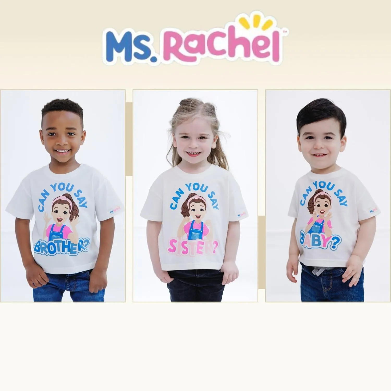 Ms. Rachel Matching Family T-Shirt Newborn to Adult Sizes (Newborn - 2XL)