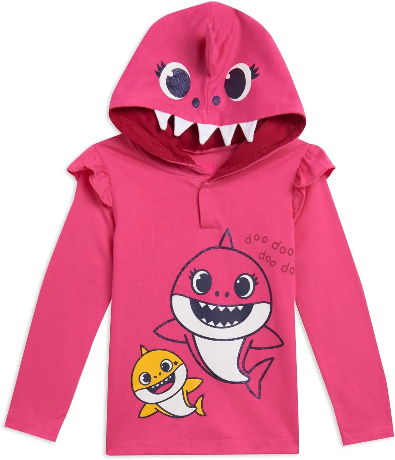Pinkfong Baby Shark Girls Pullover Cosplay Hoodie Legging Newborn to Little Kid