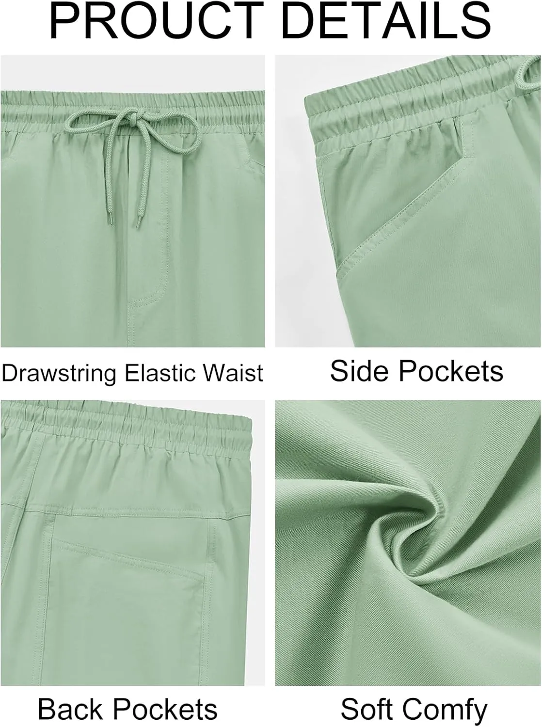 Runcati Mens Harem Capri Pants Casual Elastic Waist Cotton 3/4 Shorts Summer Beach Yoga Tapered Trousers