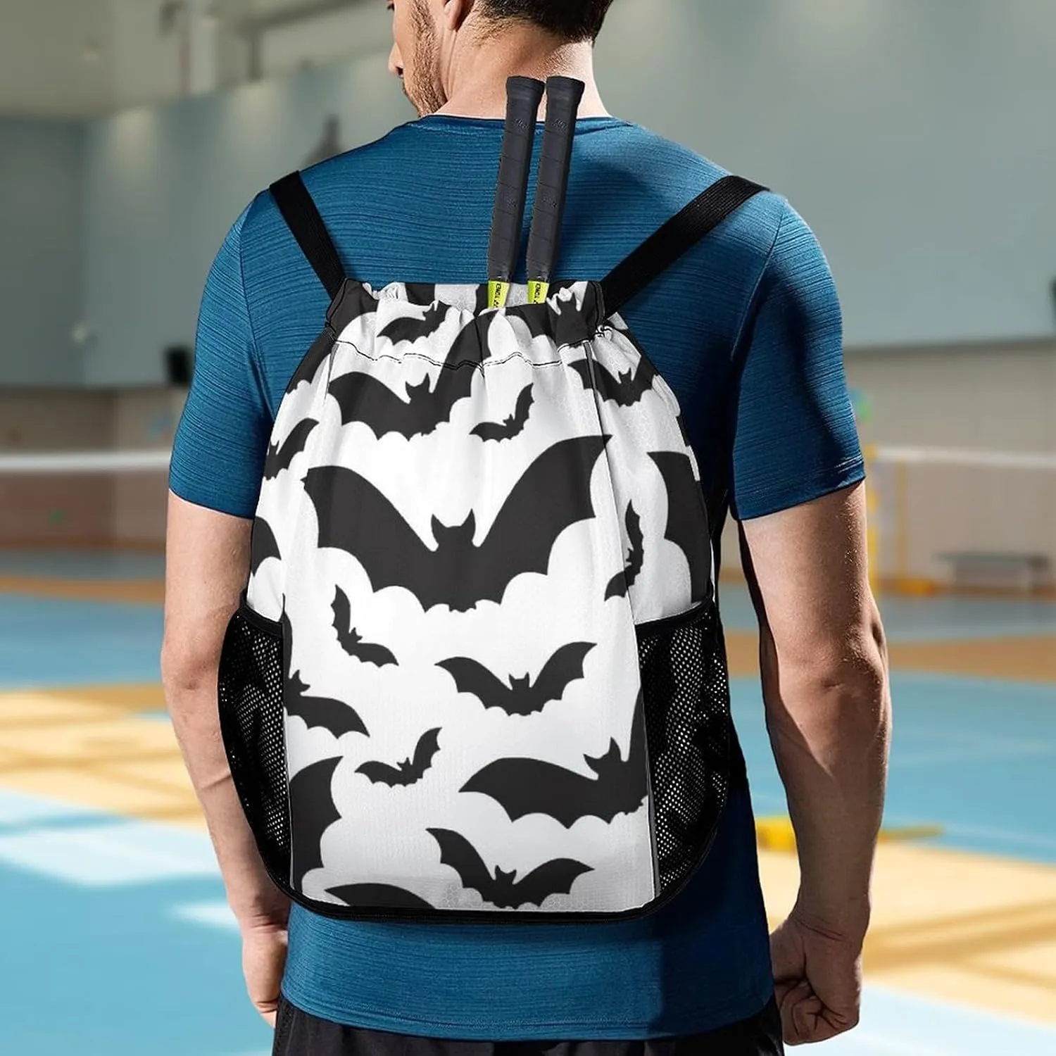 Spooky Halloween Bats Black Sports Bundle Pocket with Dry Wet Separation Unisex