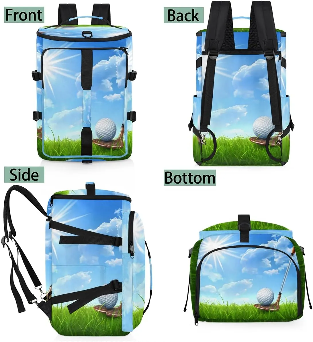 Sports Golf Travel Backpack Carry On Flight Approved for Men Women, Lightweight Large Luggage Weekender Casual Daypack Backpacks for Traveling Airplane