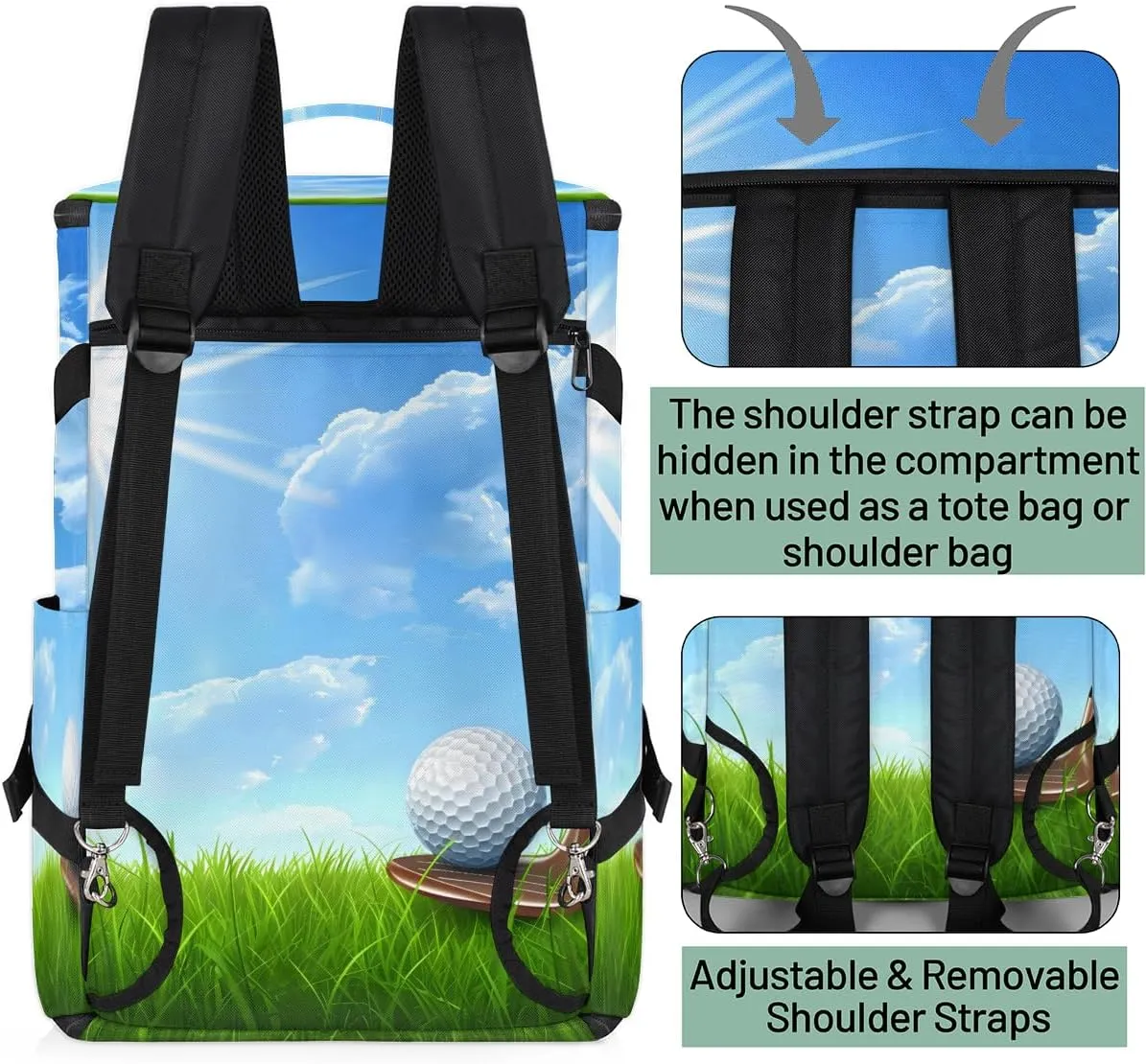 Sports Golf Travel Backpack Carry On Flight Approved for Men Women, Lightweight Large Luggage Weekender Casual Daypack Backpacks for Traveling Airplane