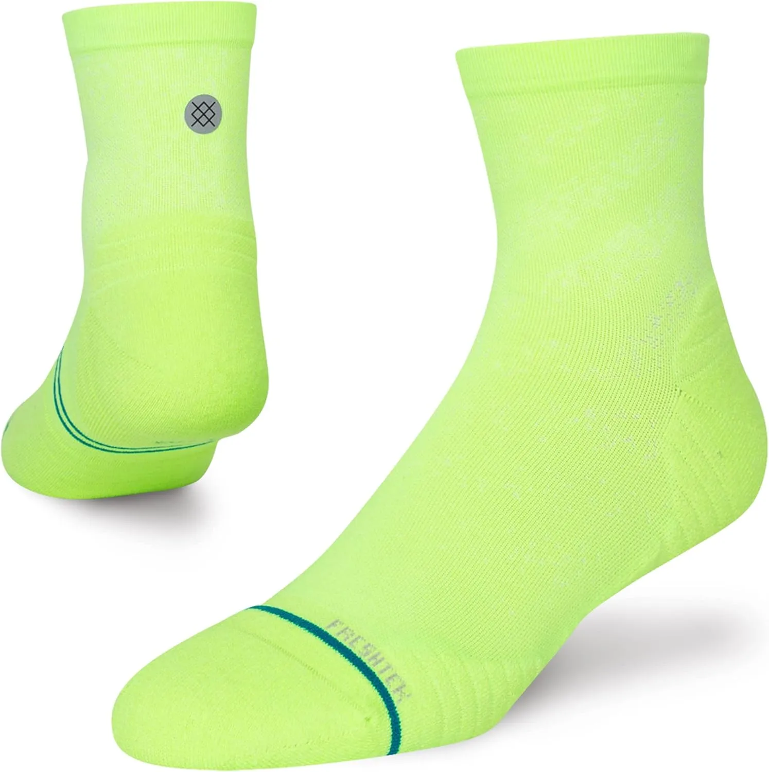 Stance Run Light Quarter - Unisex Socks - Ankle Protection - Active Fabric - Channeled-air Cushioning Volt SM (US Men's Shoe 3-5.5, Women's Shoe 5-7.5) One Size