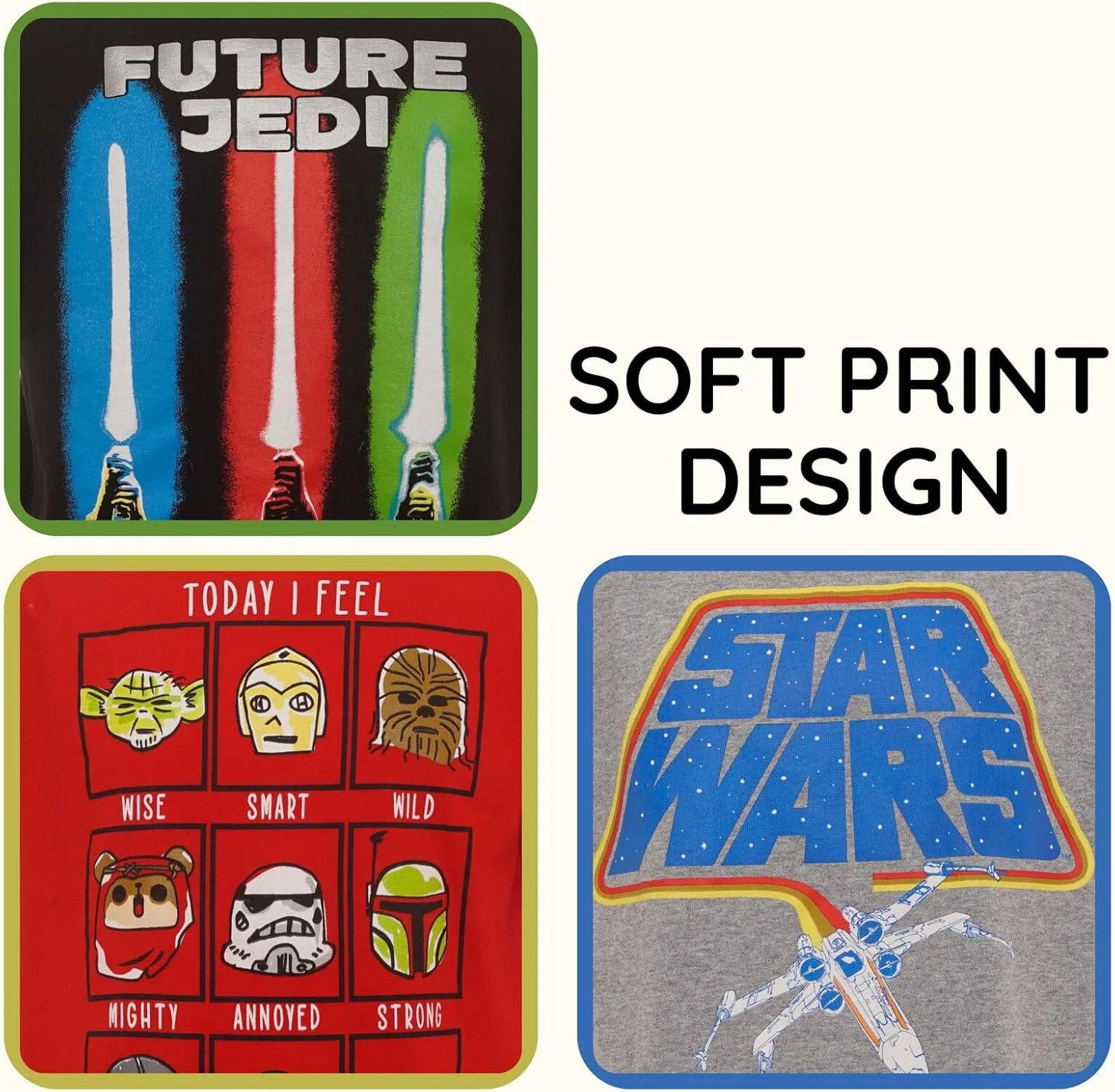 STAR WARS The Mandalorian Darth Vader Chewbacca Stormtrooper 3 Pack T-Shirts Infant to Big Kid