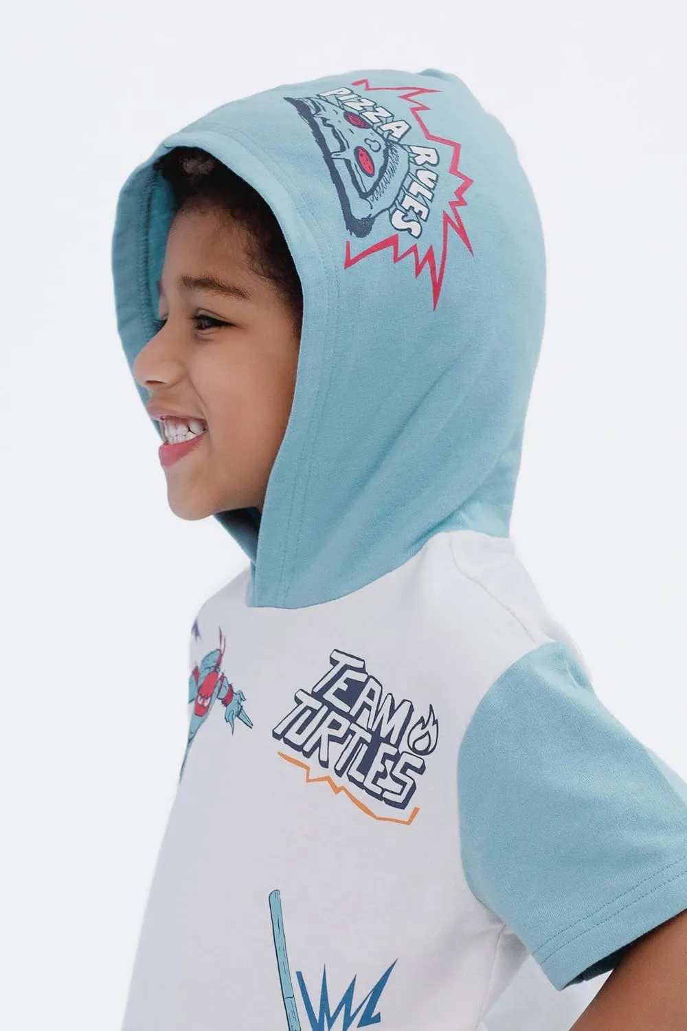 Teenage Mutant Ninja Turtles French Terry Pullover Hoodie and Shorts Outfit Set Toddler to Big Kid Sizes (2T - 14-16)