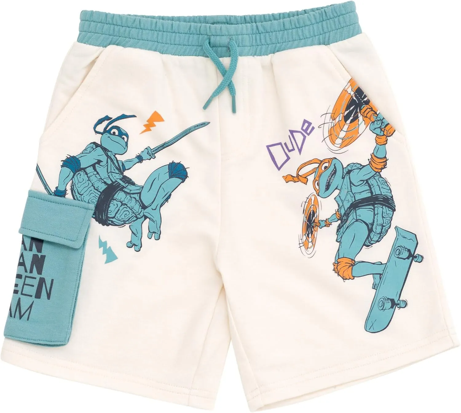 Teenage Mutant Ninja Turtles French Terry Pullover Hoodie and Shorts Outfit Set Toddler to Big Kid Sizes (2T - 14-16)