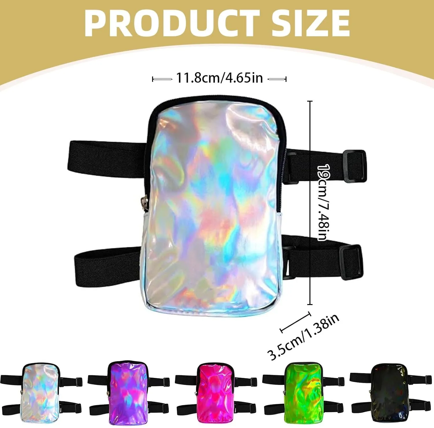 Thigh Bag Leg Bag For Women Thigh Bag With Adjustable Leg Strap Hiking Travel Sport Leg Fanny Pack Men Bag (Silver, One Size)
