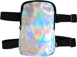 Thigh Bag Leg Bag For Women Thigh Bag With Adjustable Leg Strap Hiking Travel Sport Leg Fanny Pack Men Bag (Silver, One Size)
