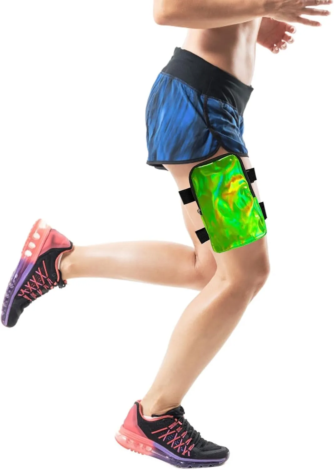 Thigh Bag Leg Bag For Women Thigh Bag With Adjustable Leg Strap Hiking Travel Sport Leg Fanny Pack Men Bag (Silver, One Size)