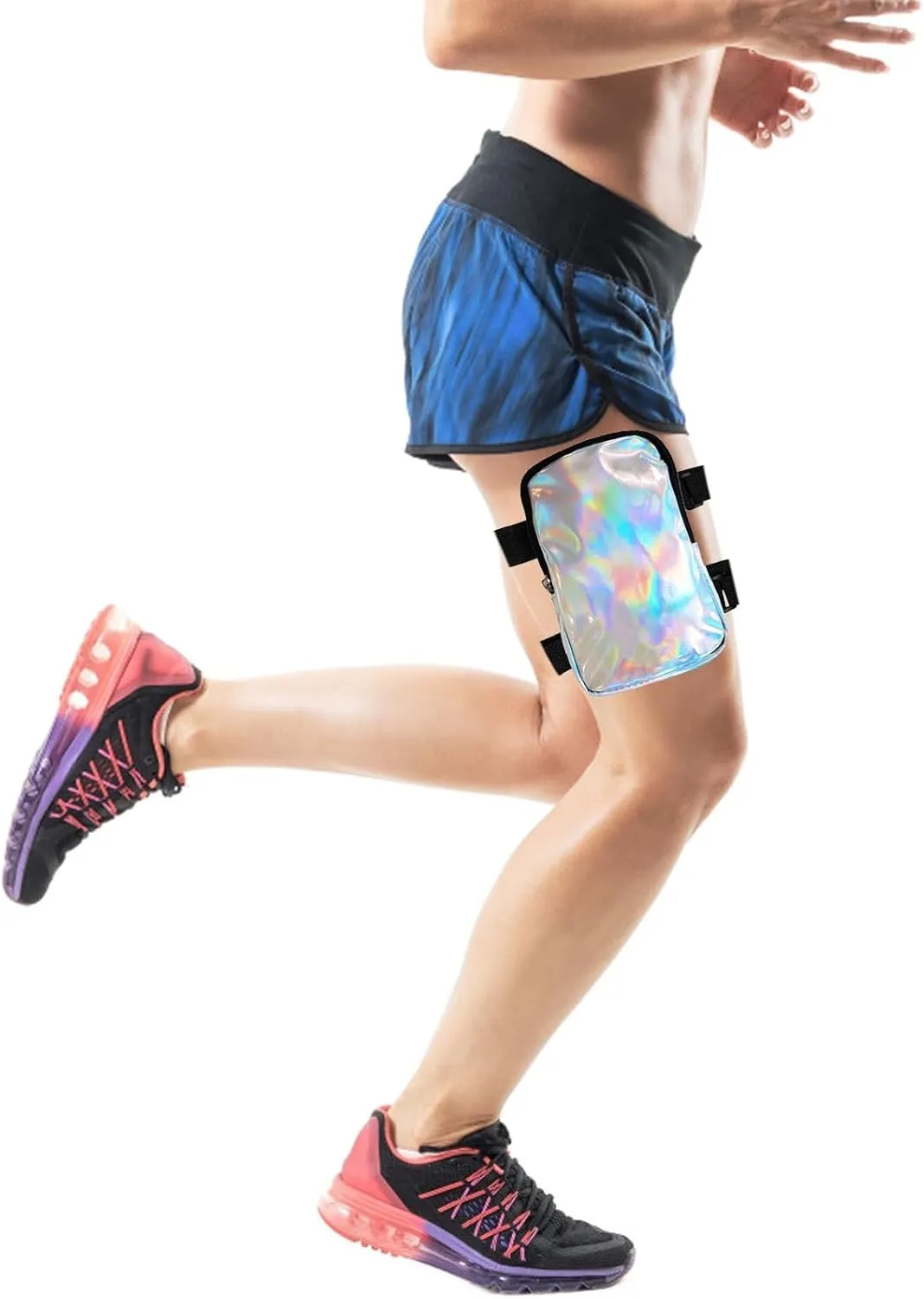 Thigh Bag Leg Bag For Women Thigh Bag With Adjustable Leg Strap Hiking Travel Sport Leg Fanny Pack Men Bag (Silver, One Size)