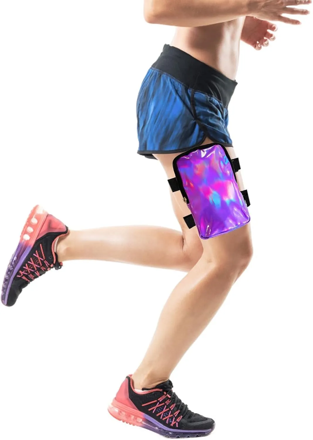 Thigh Bag Leg Bag For Women Thigh Bag With Adjustable Leg Strap Hiking Travel Sport Leg Fanny Pack Men Bag (Silver, One Size)