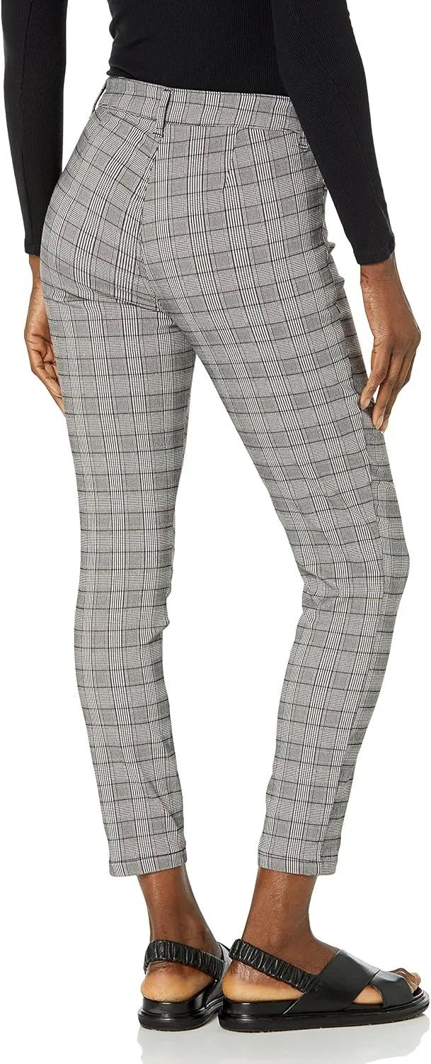Tommy Hilfiger Women's Printed Pants Casual Plaid Ankle Skinny