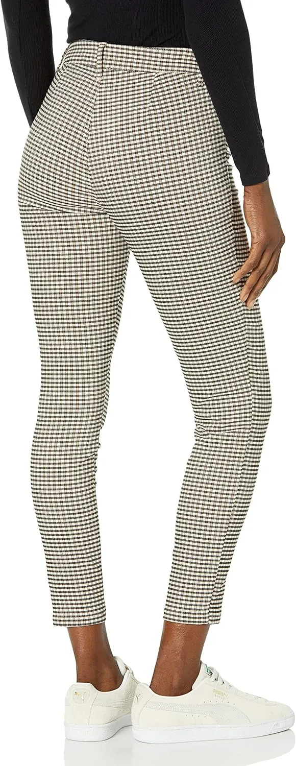 Tommy Hilfiger Women's Printed Pants Casual Plaid Ankle Skinny