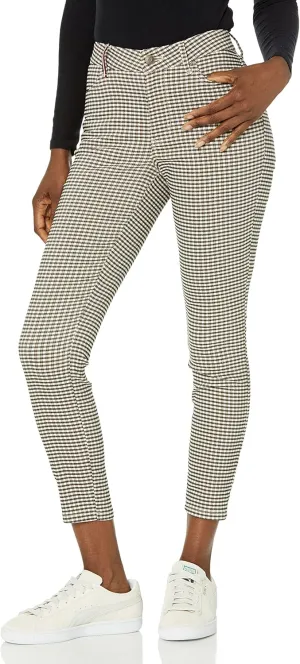 Tommy Hilfiger Women's Printed Pants Casual Plaid Ankle Skinny