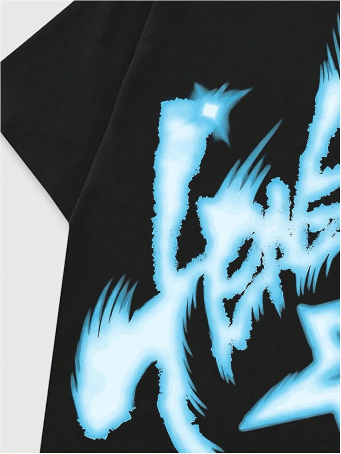 Verdusa Men's Star Print Graphic Tees Short Sleeve Drop Shoulder T Shirt