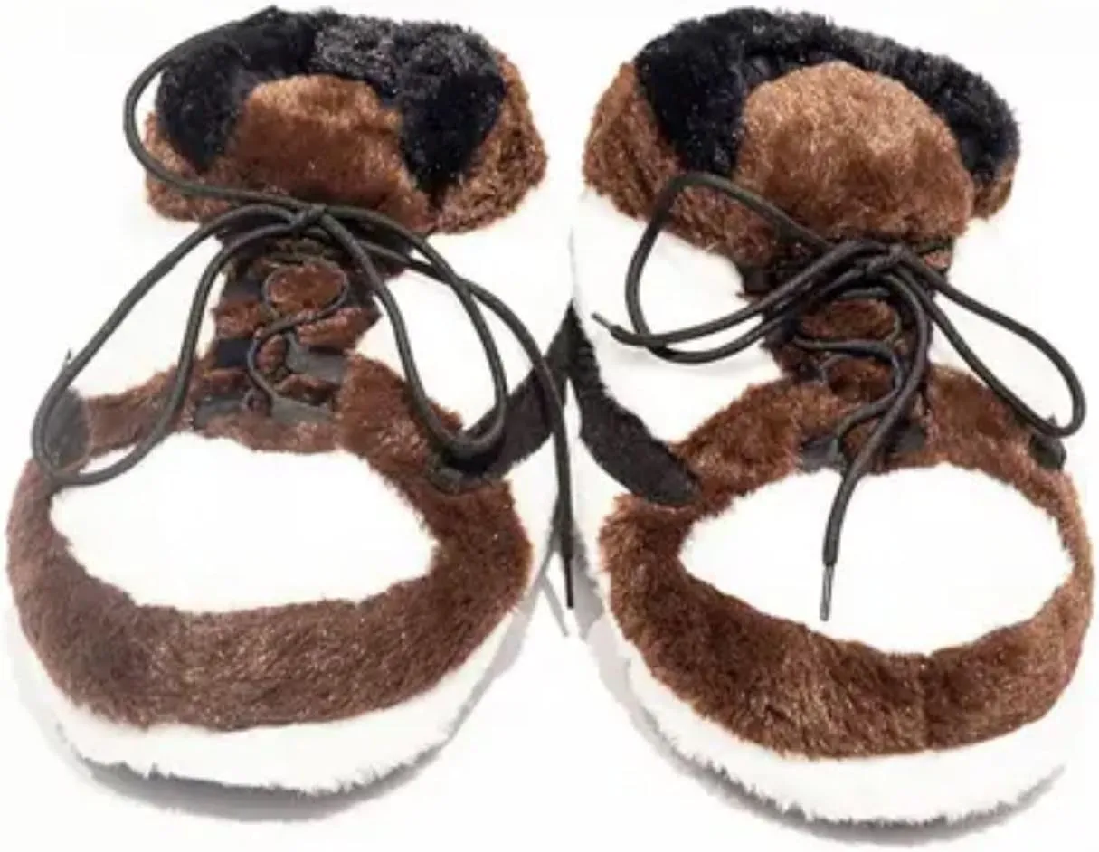 Warm Furry Sneakers Slipper Comfy House Shoes Winter Plush Fuzzy Slipper Shoes For Women Men One Size Fits Most Fluffy Slides For Indoor Outdoor Bigfoot Gifts Houseshoes