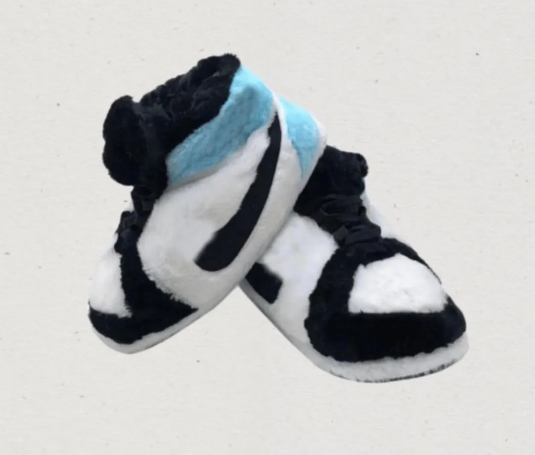 Warm Furry Sneakers Slipper Comfy House Shoes Winter Plush Fuzzy Slipper Shoes For Women Men One Size Fits Most Fluffy Slides For Indoor Outdoor Bigfoot Gifts Houseshoes