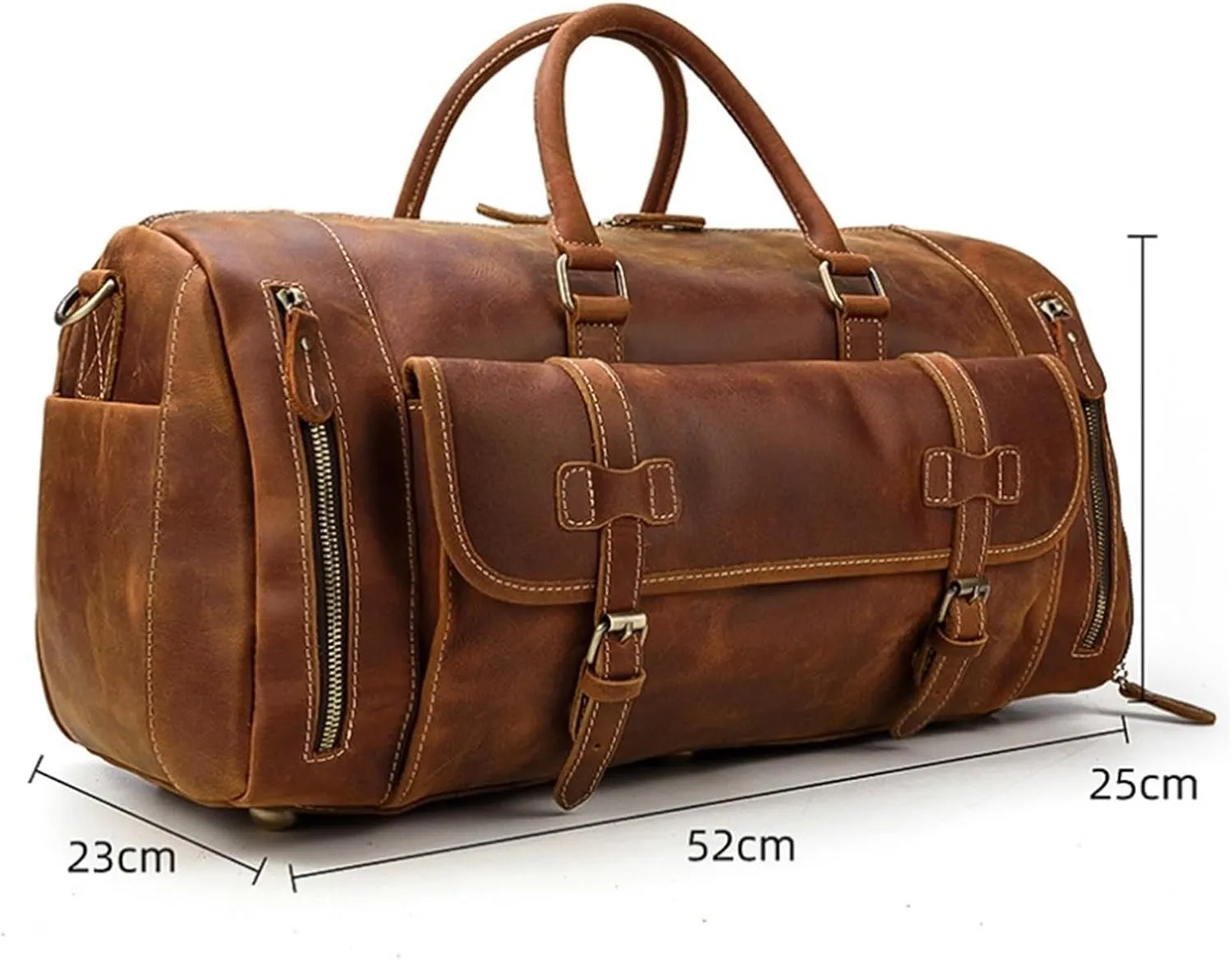 Weekender Travel Bag 20inch Weekender Bag for Men Large Overnight Bag Travel Duffel Bag with Shoe Compartment Sport Gym Bag(A)