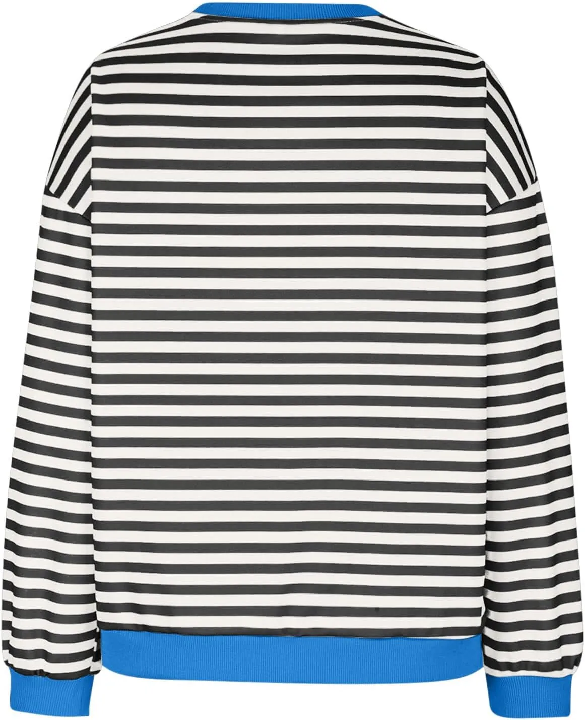 Winter Color Striped Clothes Crew Neck Long Sleeve Sweatshirts Plus Size Comfy Soft Outfits Simple Pullover