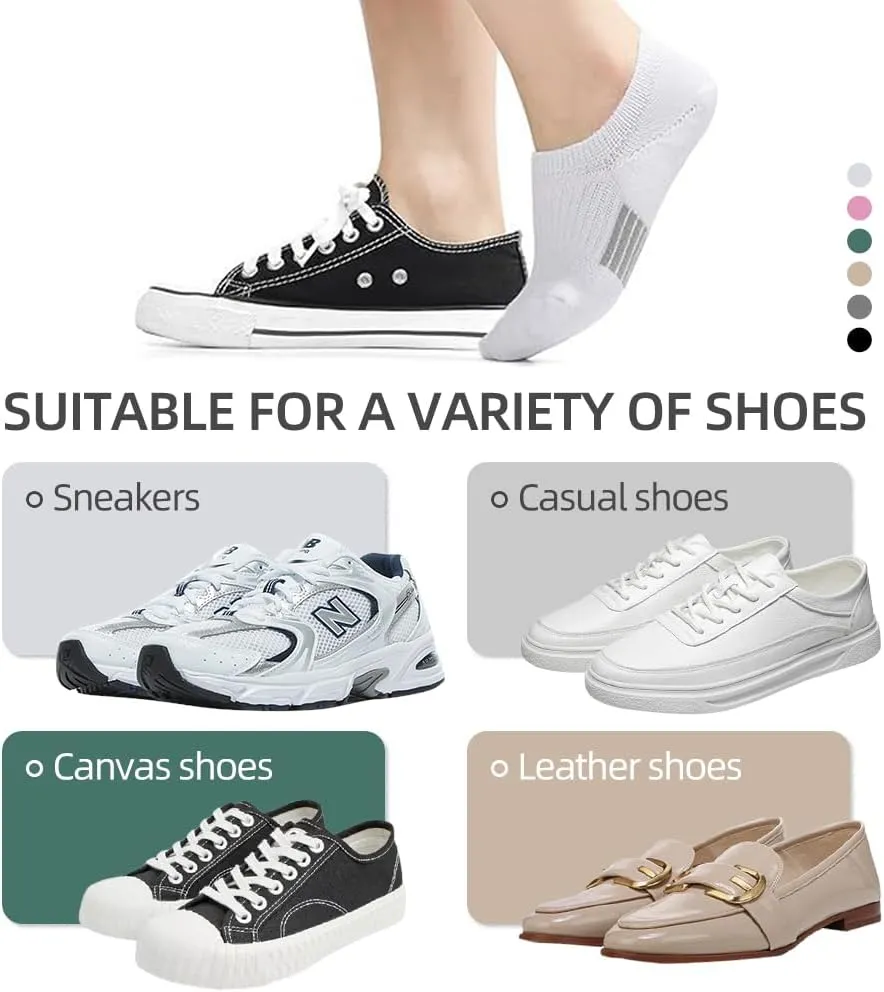 Women's Ankle Cotton Socks Low Cut Athletic Running Soft Thin No Show White Socks 6-10 Pairs