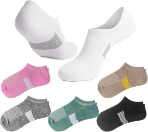 Women's Ankle Cotton Socks Low Cut Athletic Running Soft Thin No Show White Socks 6-10 Pairs