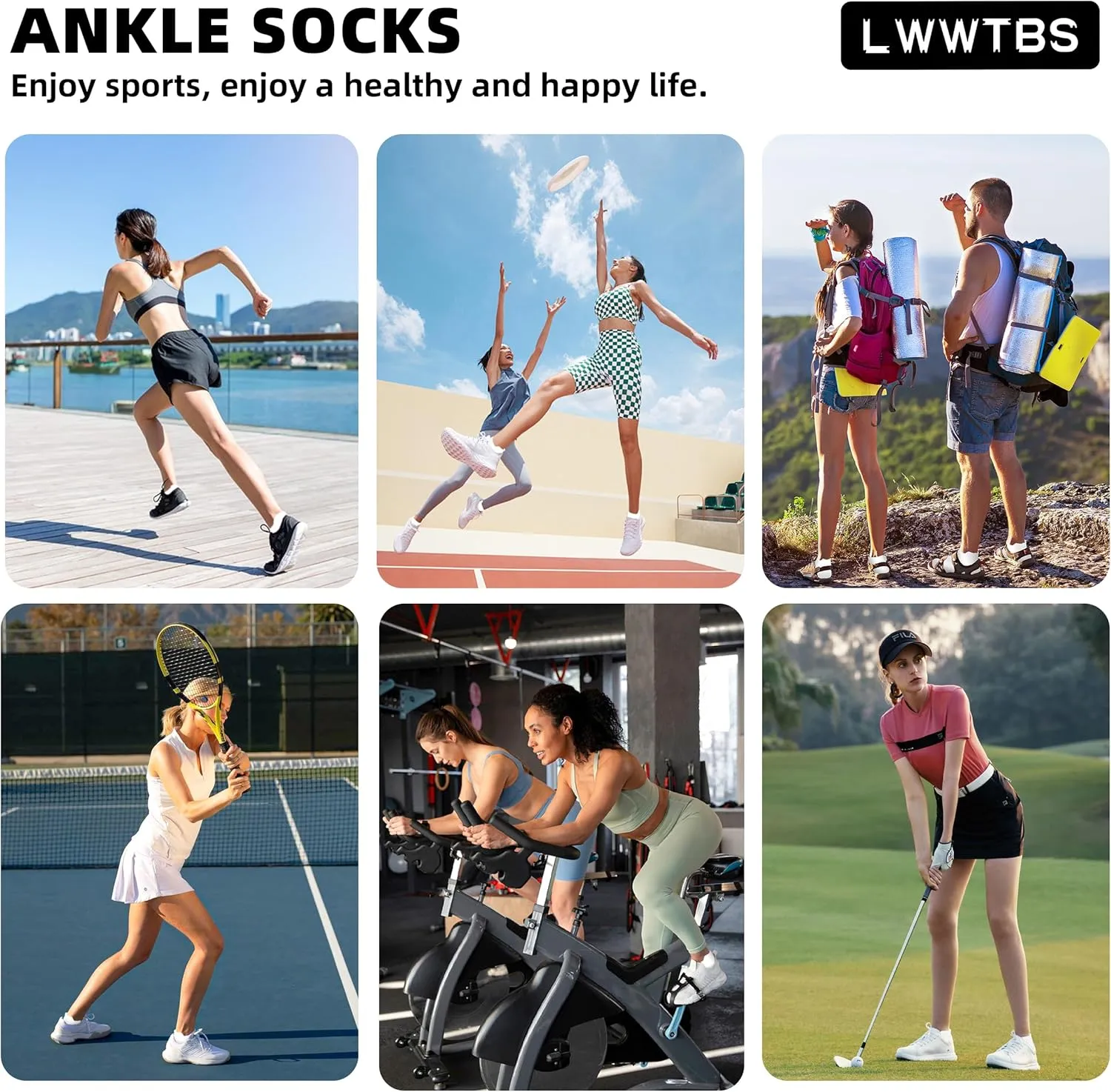 Womens Ankle Socks Running Athletic Sports Low Cut Socks No Show Socks for Women Tab Socks 6 Pairs