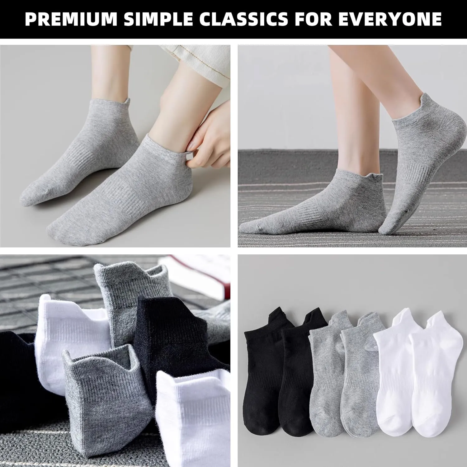 Womens Ankle Socks Running Athletic Sports Low Cut Socks No Show Socks for Women Tab Socks 6 Pairs