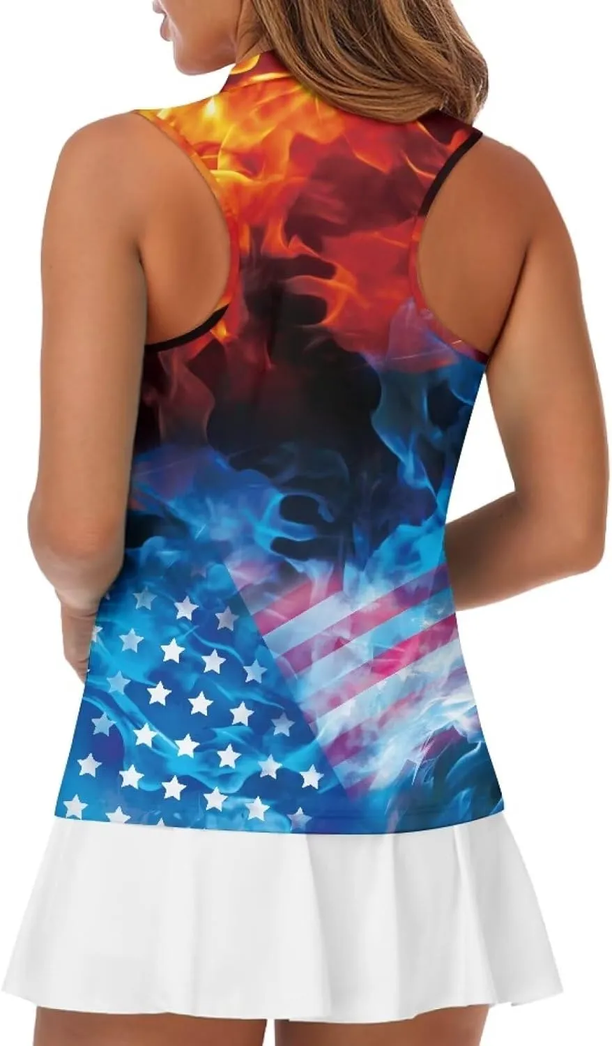 Women's Sleeveless Golf Shirts Moisture Wicking Tennis Shirt Dry Fit 1/4 Zip Sports Tank Tops Collared Slim XS-XXL