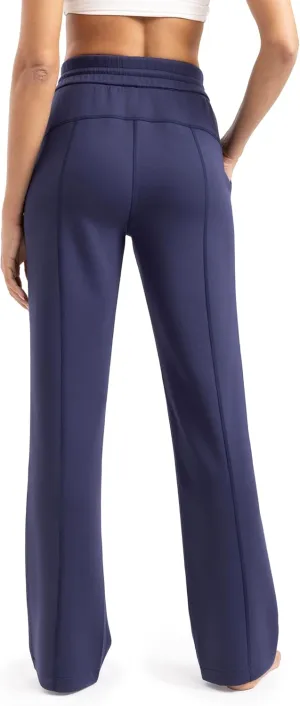 Women's Sweatpants with Pockets Elastic High Waisted Joggers Casual Straight Leg Drawstring Athletic Pants 31''