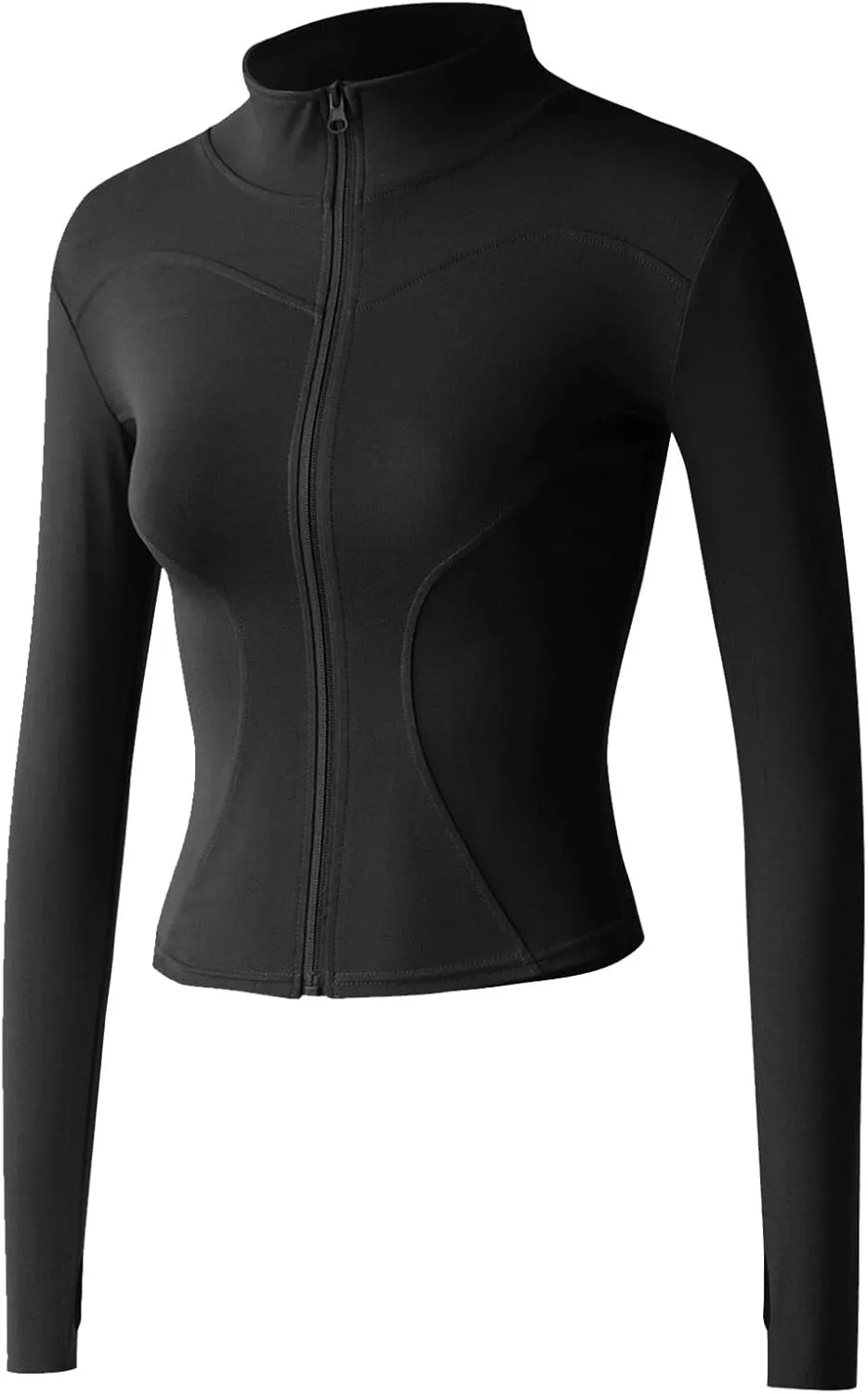 Women's Yoga Activewear Zipper Front Sports Tops Long Sleeve Sports Cropped Tops Women Jacket