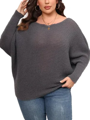Woolicity Oversized Sweaters for Women 2024 Fall Pullover Off Shoulder Cable Knit Plus Size Sweaters
