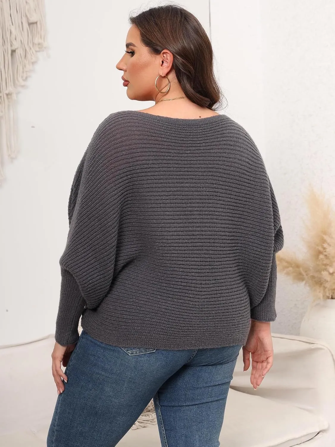 Woolicity Oversized Sweaters for Women 2024 Fall Pullover Off Shoulder Cable Knit Plus Size Sweaters