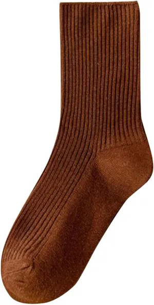 Xiaojmake Cotton Crew Socks 1 Pair for Unisex Compression Sock Stretch Cushion Foot Knee High Over Calf Length Neutral Socks