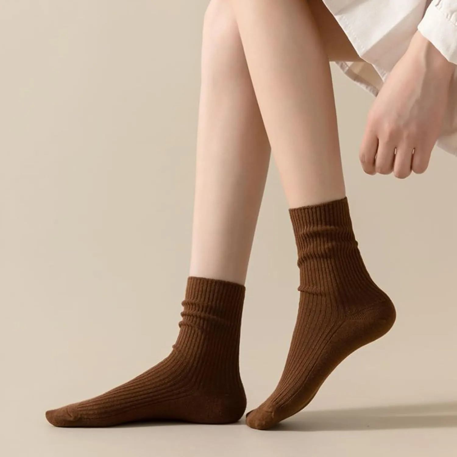 Xiaojmake Cotton Crew Socks 1 Pair for Unisex Compression Sock Stretch Cushion Foot Knee High Over Calf Length Neutral Socks