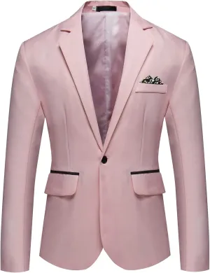 Ymosrh Mens Winter Jackets Men's Casual Business Wedding Long Sleeve Buttons Slim Fit Suit Coat Jacket for Men