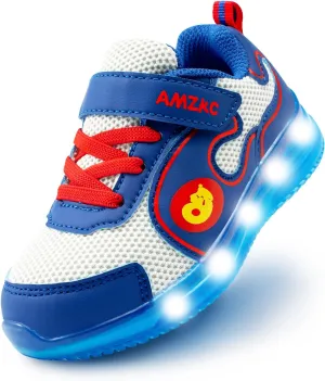 ZKA Light Up Shoes for Boys AMD Girls Toddler Size 5 to Little Kid Size 13 Walking Running Tennis Casual Fashion Sport